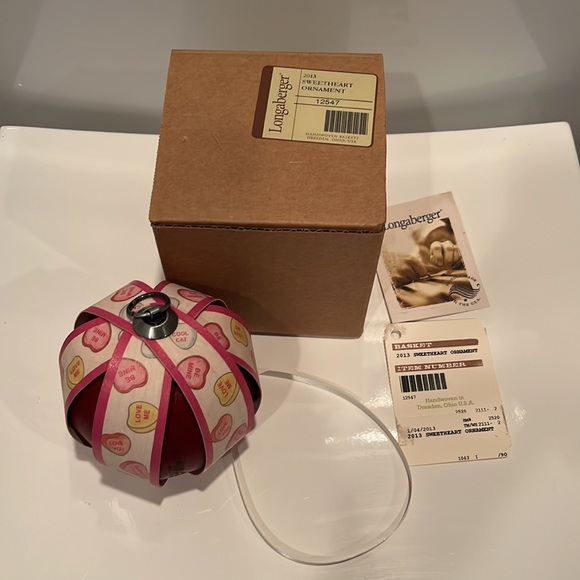Longaberger Ornament- 2013 Sweetheart Ornament NWT and NIB - Picture 8 of 13